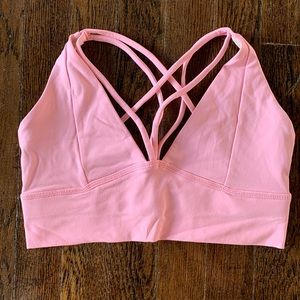Pink sports bra